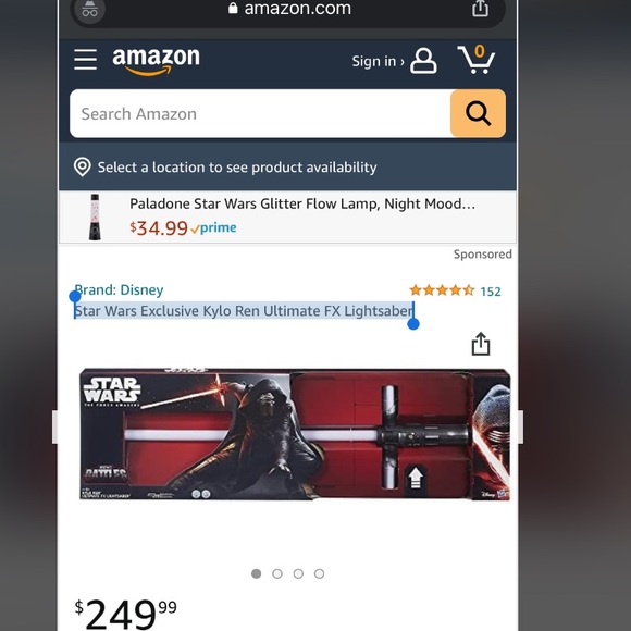 Star Wars Exclusive Kylo Ren Ultimate FX Lightsaber - Picture 2 of 7